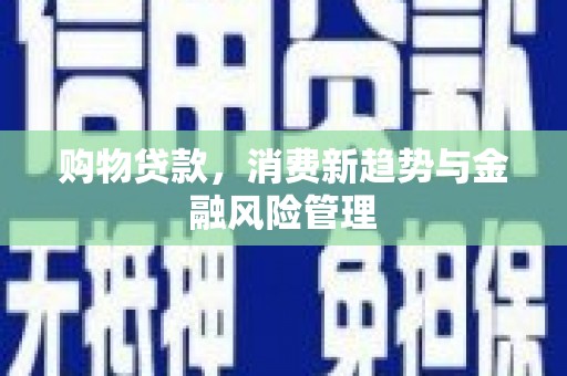荔城购物贷款，消费新趋势与金融风险管理