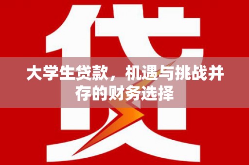 荔城大学生贷款，机遇与挑战并存的财务选择