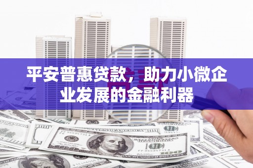 荔城平安普惠贷款，助力小微企业发展的金融利器