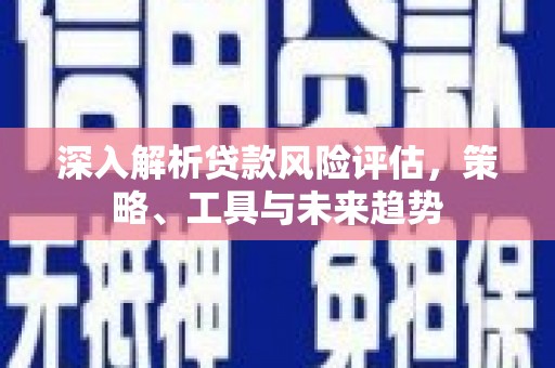 荔城深入解析贷款风险评估，策略、工具与未来趋势