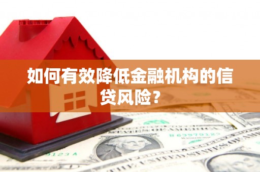 荔城如何有效降低金融机构的信贷风险？