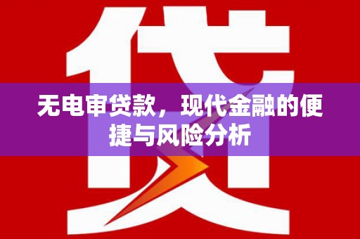 荔城无电审贷款，现代金融的便捷与风险分析