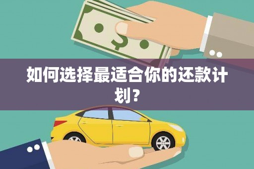 荔城如何选择最适合你的还款计划？