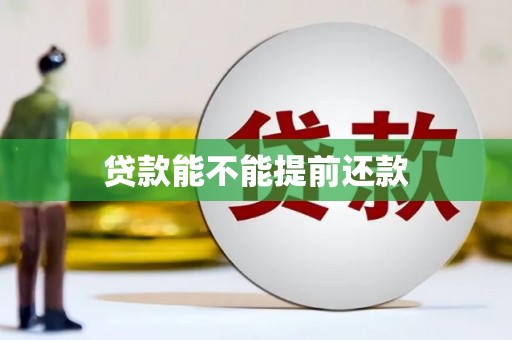 荔城贷款能不能提前还款