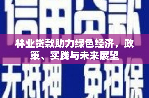 荔城林业贷款助力绿色经济，政策、实践与未来展望