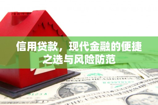 荔城信用贷款，现代金融的便捷之选与风险防范