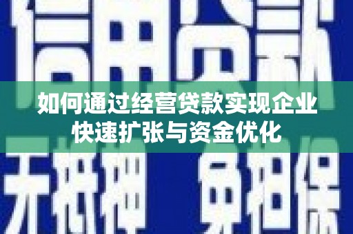 荔城如何通过经营贷款实现企业快速扩张与资金优化