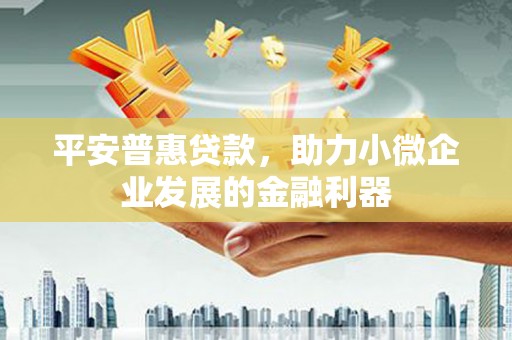 荔城平安普惠贷款，助力小微企业发展的金融利器