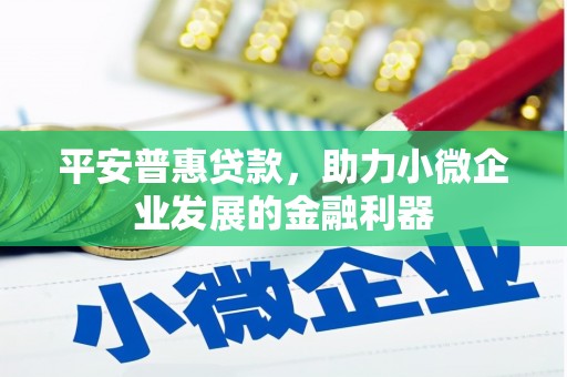 荔城平安普惠贷款，助力小微企业发展的金融利器