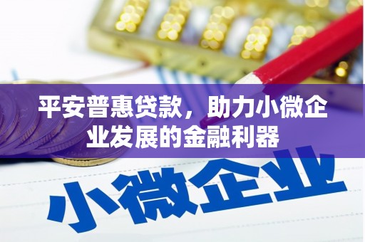 荔城平安普惠贷款，助力小微企业发展的金融利器