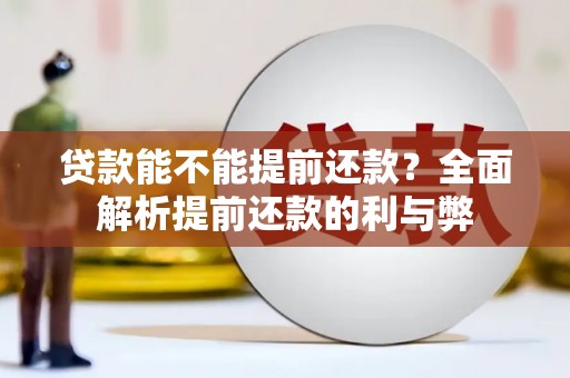 荔城贷款能不能提前还款？全面解析提前还款的利与弊
