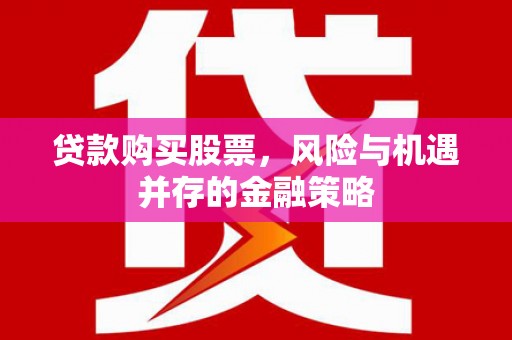 荔城贷款购买股票，风险与机遇并存的金融策略