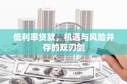 荔城低利率贷款，机遇与风险并存的双刃剑