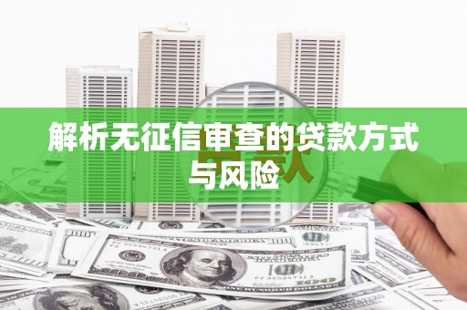 荔城解析无征信审查的贷款方式与风险