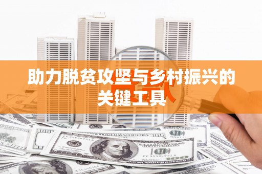 荔城助力脱贫攻坚与乡村振兴的关键工具