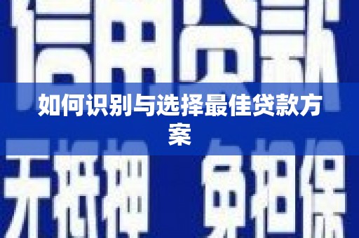 荔城如何识别与选择最佳贷款方案